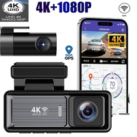 4K Dash Cam Car DVR Support WIFI GPS 4K Front And 1080P Rear Rear Camera Dual Lens Night Vision Video Recorder Black Box