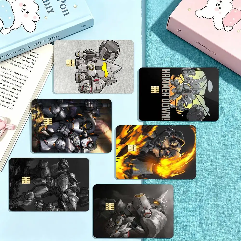 game R-Reinhardt O-Overwatch Credit Card HD Stickers Small Chip Waterproof Sticker Game Card Decal Gift