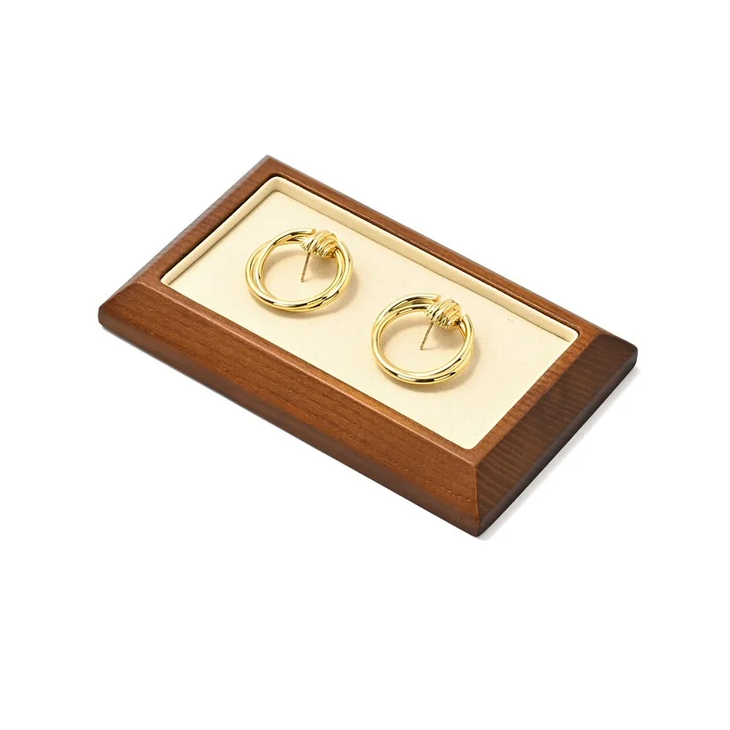 Solid Wood Jewelry Storage Tray, Earrings, Rings, Bracelets, Necklaces, Display Props, High-End Jewelry Display Tray