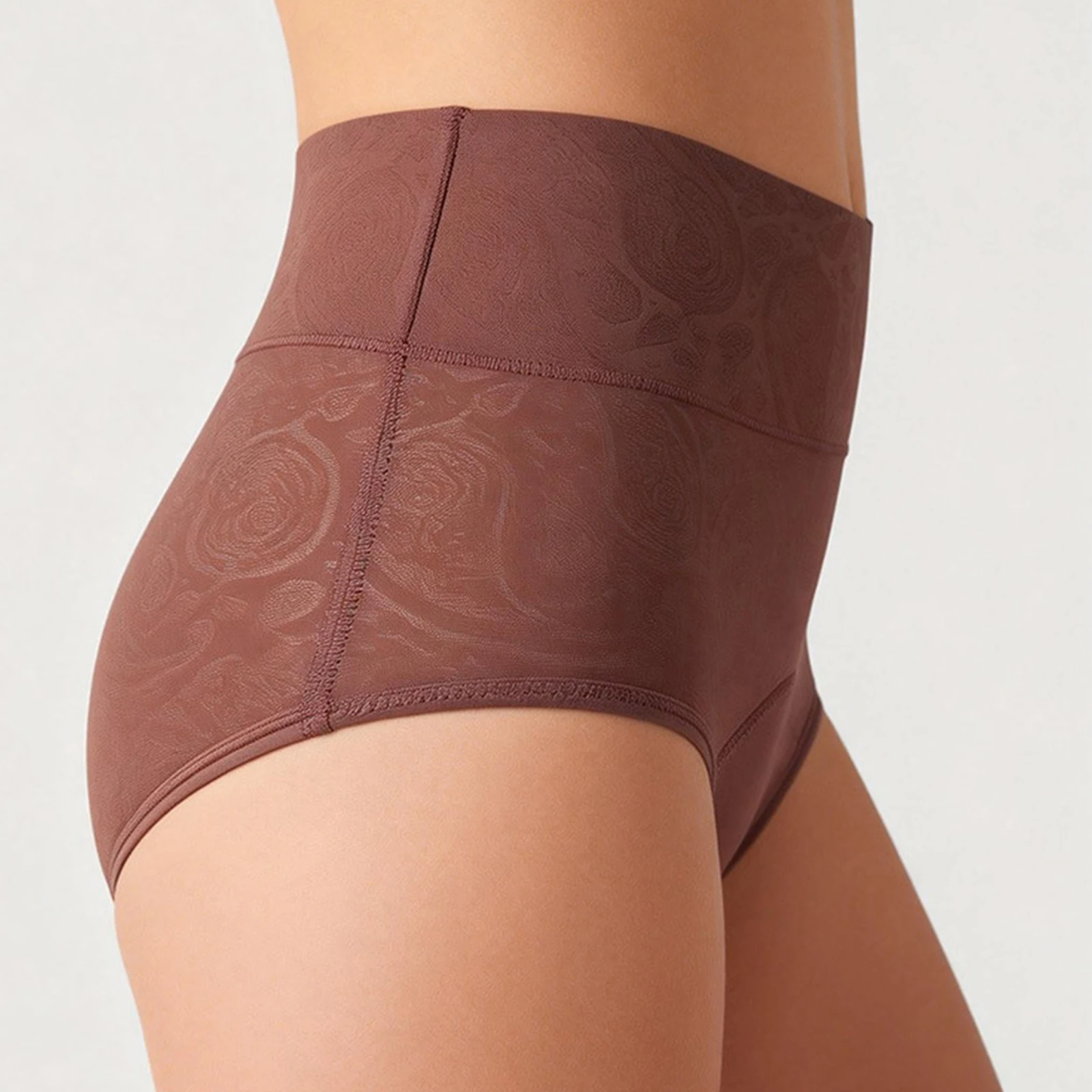 High Waist Women's Period Panties Breathable Leakproof Plus Size Menstrual Underwear Jacquard Ladies Sanitary Briefs Daily Wear - view 3