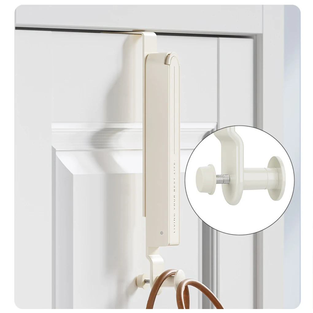 

Door Back Hanging Holder Iron Wooden Rack Organizer Portable Travel Hook Towels Clothes Coat Bathroom Accesories Storage Hanger