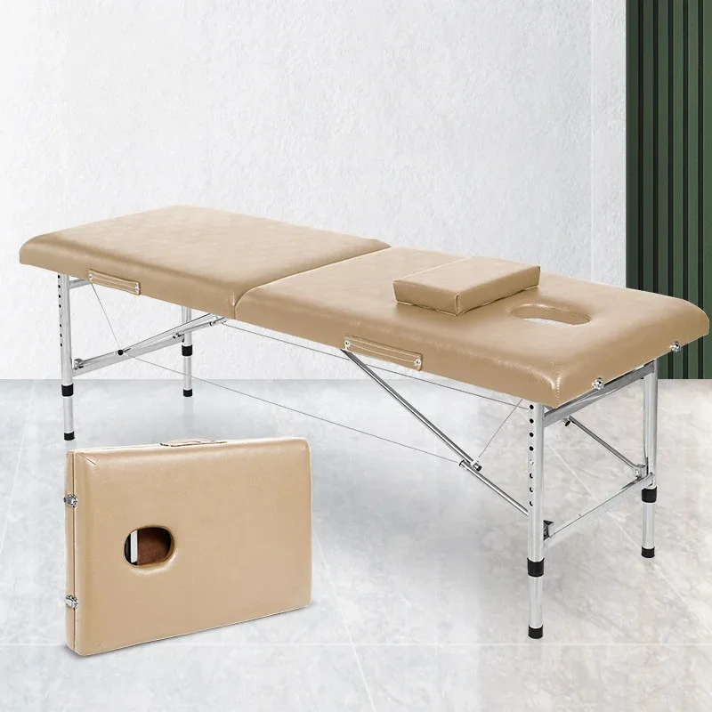 Esthetician Spa Massage Table Portable Tattoo Facial Folding Bed Mattresses Full Body Camastro Plegable Salon Furniture MQ50MB