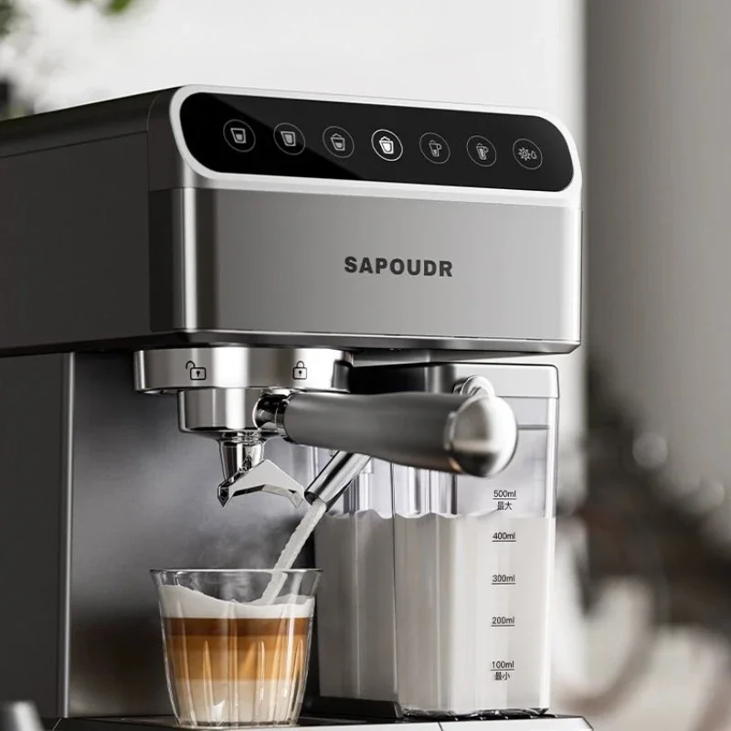 ماكينة قهوة اسبريسو منزلية شبه أوتوماتيكية ماكينة إسبريسو مزبد الحليب 20 بار ماكينة قهوة بخلاصة الضغط العالي