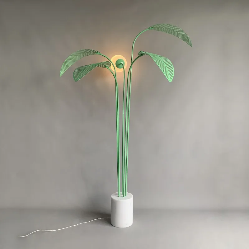 

creative banana leaf floor lamp personalized plant light luxury design sense living room sofa lamp living room floor lamp