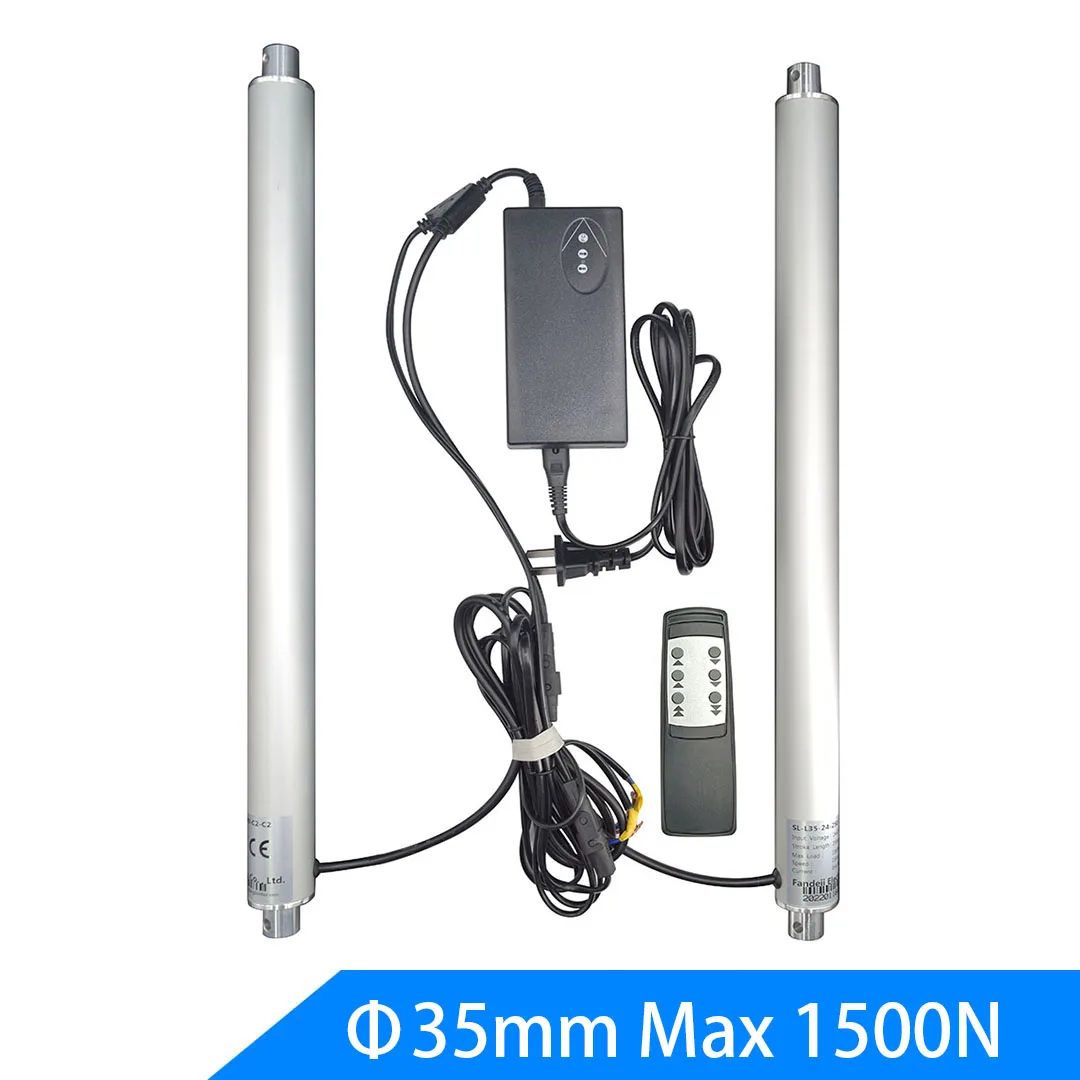 

Linear Actuator Kit Power Supply and Remote Control High Torque 1200N/1500N 15mm/s Electric Pusher