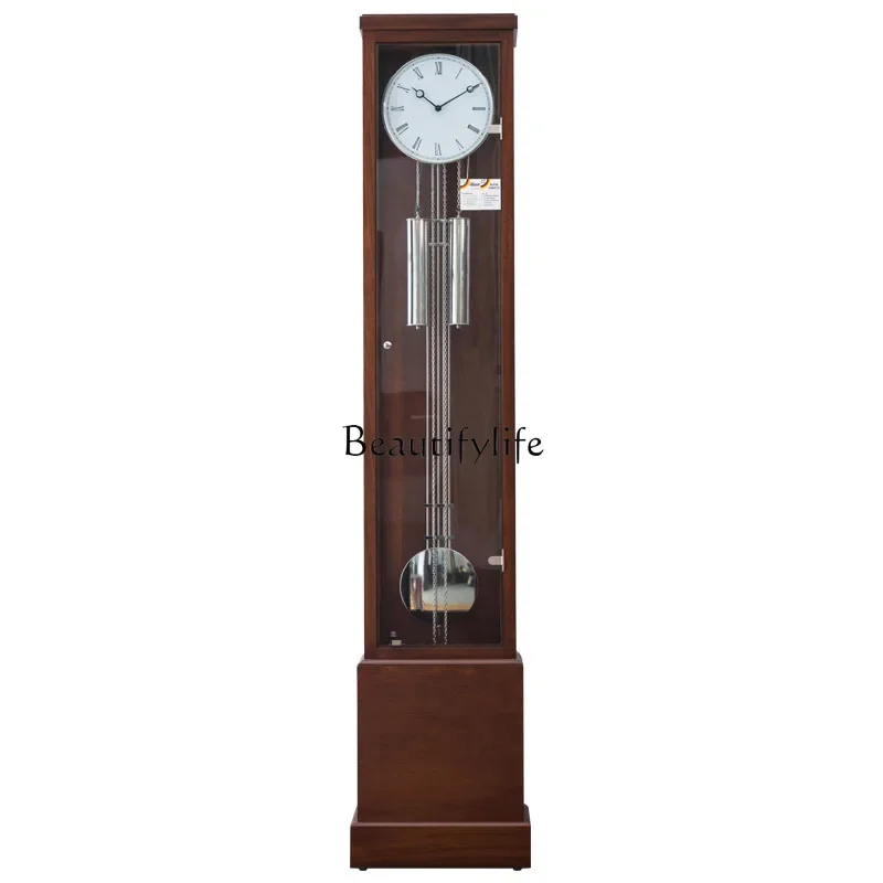 

European floor clock German Helmler movement solid wood mechanical clock