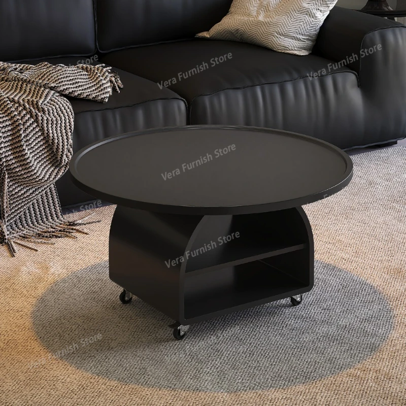 

Nordic Minimalist Round Coffee Table Modern Luxury Living Room Movable Coffee Table Designer Creative Home Furniture Mueble FYCT