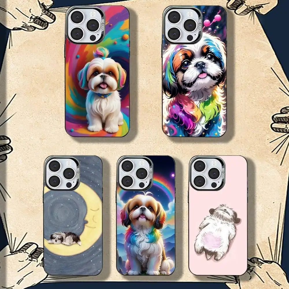 

Shih Tzu Puppy Phone Case For iPhone 16,15,14,13,12,11,8,7,Pro,Max,Plus,Mini,XS,SE Shockproof Matte Cover