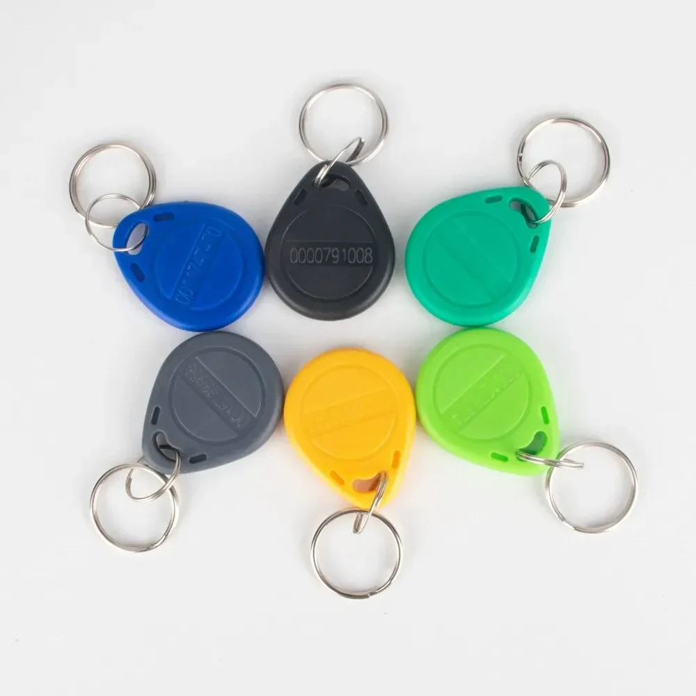 50/100/200pcs 125KHz Read-Only RFID TK4100 EM4100 Proximity Keyfobs Smart Secure Door Entry Access Control ID Keychain Token Tag