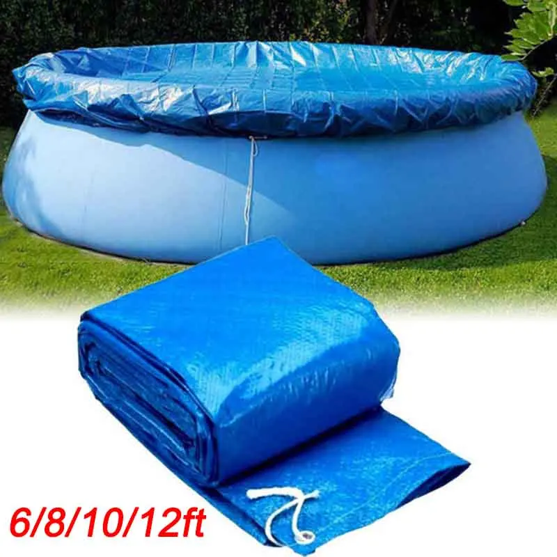 Cubierta protectora para piscina sobre el suelo, cubierta redonda para 6 pies/8 pies/10 pies/12 pies, tela para lluvia