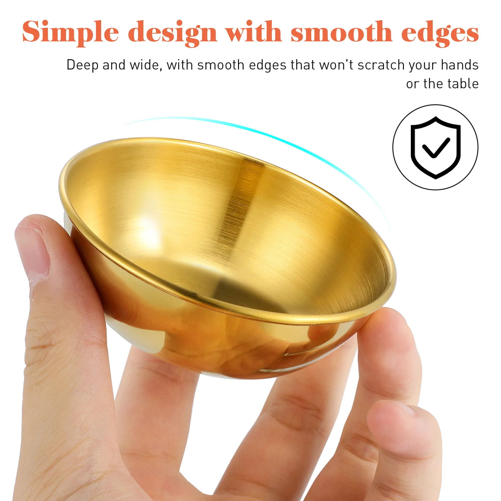 

2pcs Stainless Steel Sauce Dishes Mini Flavor Bowl For Dipping Sauces Appetizer Dessert Serving Tray Spice Plate Condiment Bowl