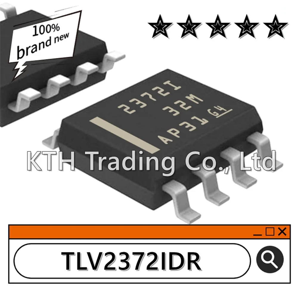 10Pcs/Lot Orginal New TLV2372IDR TLV2372ID 2372I TLV2372 SOIC-8 RRIO operational amplifier chip Electronic components integrated