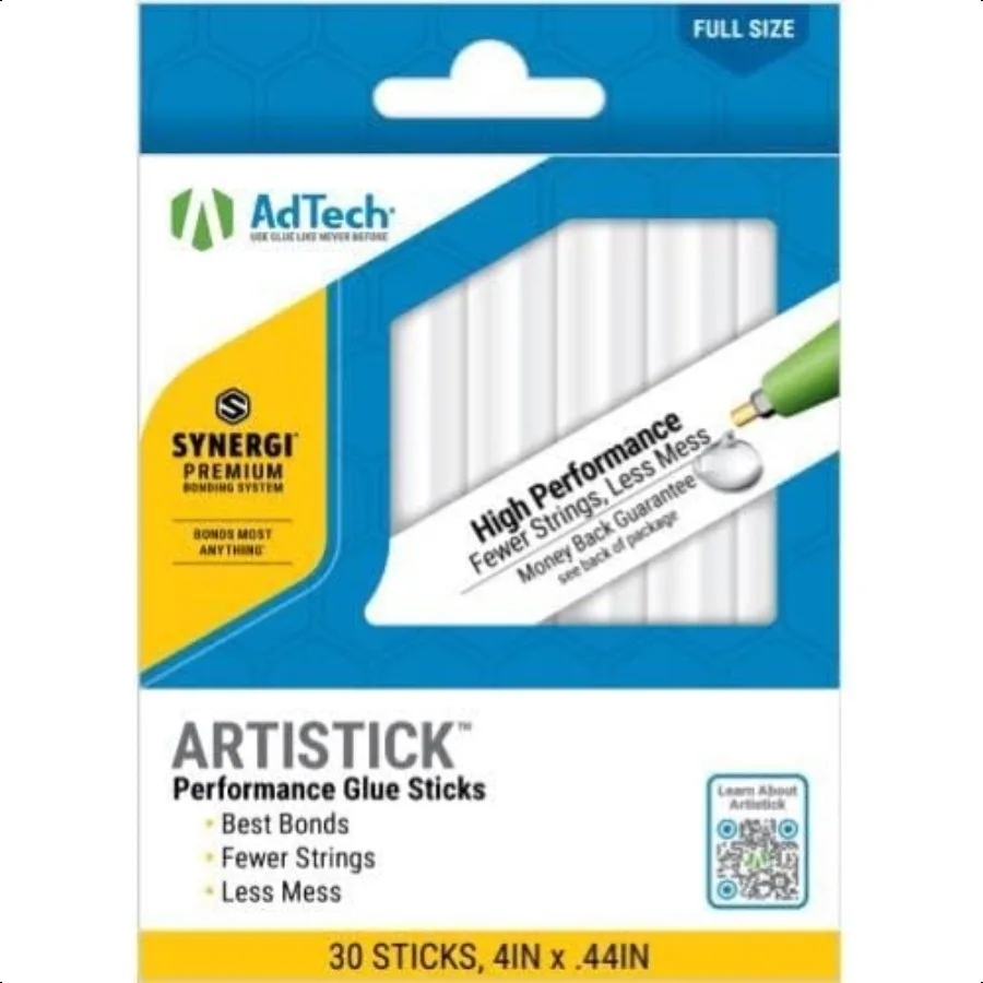 

FullSize Artistick High Performance Hot Glue Sticks 30 Sticks HiTemp Strong Bonding for Crafts Repairs and DIY Projects