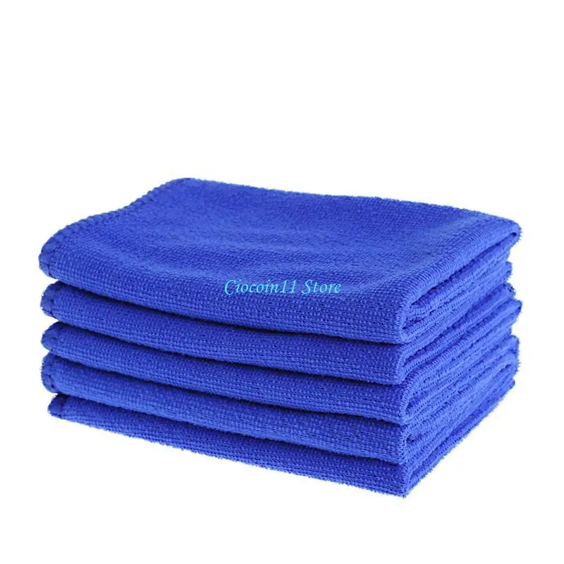 Y1UB 5 Pcs Soft Absorbent Wash Cloth Car Auto Care Microfiber Cleaning Towels