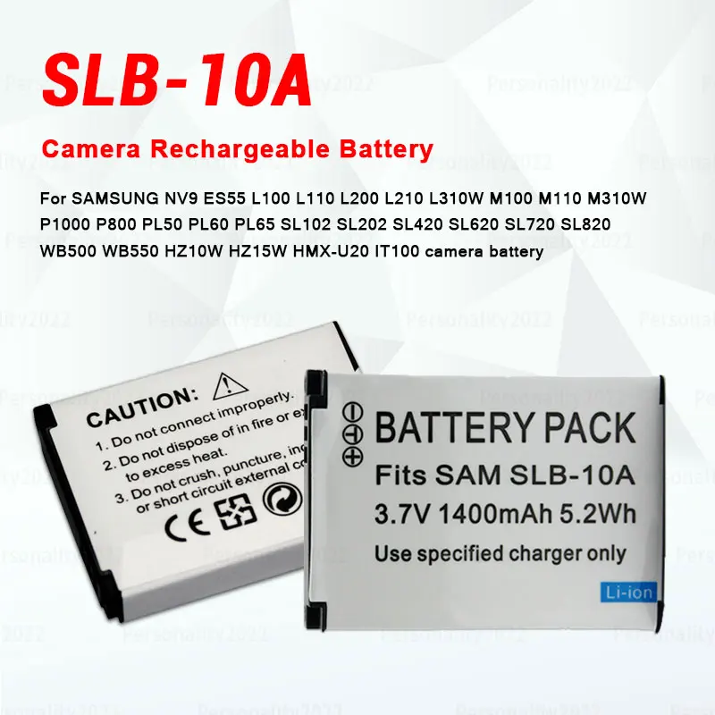 SLB-10A SLB10A Battery for Samsung NV9 ES55 L100 L110 L200 PL50/60 SL102 L310W WB550 WB500 HZ10W HZ15W SLB 10A Camera Batteries