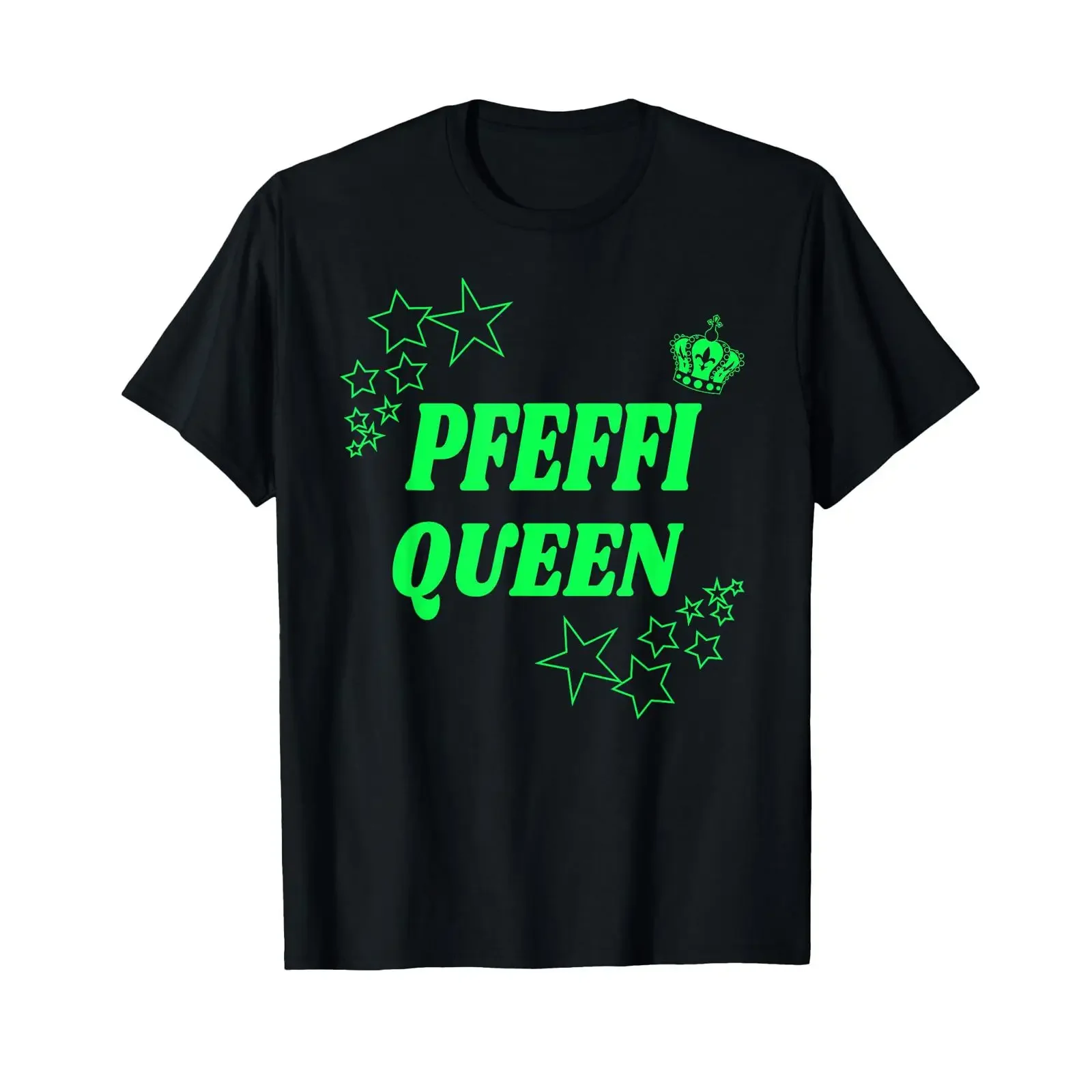 Funny gift for schnapps drinkers with the Pfeffi Queen T shirt vintage Washed designer clothes Unisex Breathable fashion