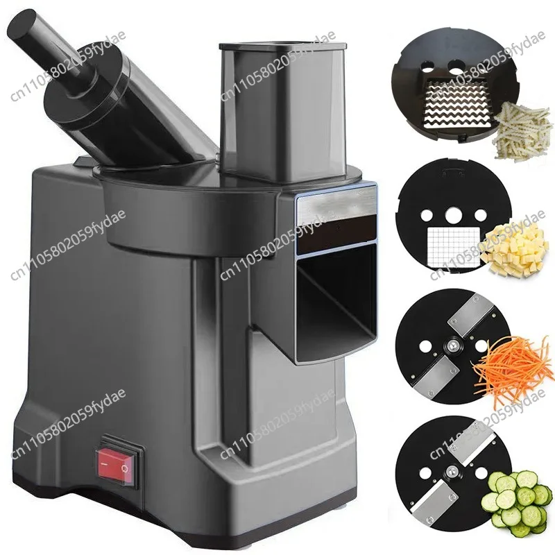 Electric Dicing Slicing Shredding Vegetables 220V 3-in-1 Vegetable Cutter Dual Feeder Newly Upgraded Multi-functional Automatic