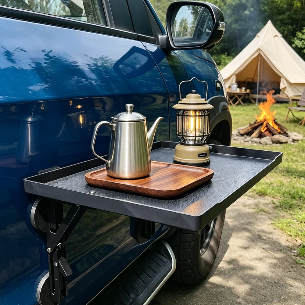 Portable Car Side Foldable Picnic Tray for Off‑Road SUV Outdoor Self‑Driving Camping Travel Supply Gear