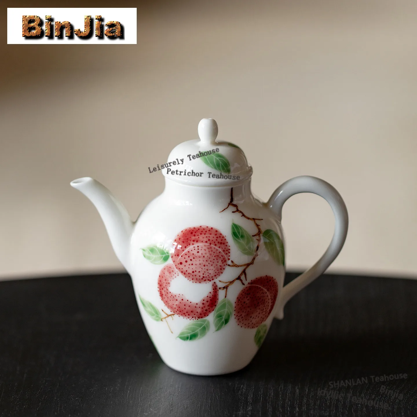 

140ML Hand-painted Lychee Teapot Traditional Tea Infuser Pot Tea Soaking Kettle With Ball Hole For Tea Ornaments Accessories