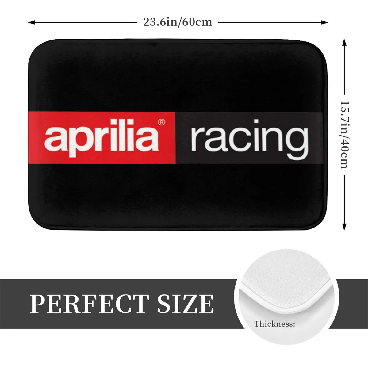 Aprilia Racing Channel Anti-slip Doormat Floor Mat Absorbent Mat Carpet Rug for Kitchen Entrance Home Bedroom Footpad Mats