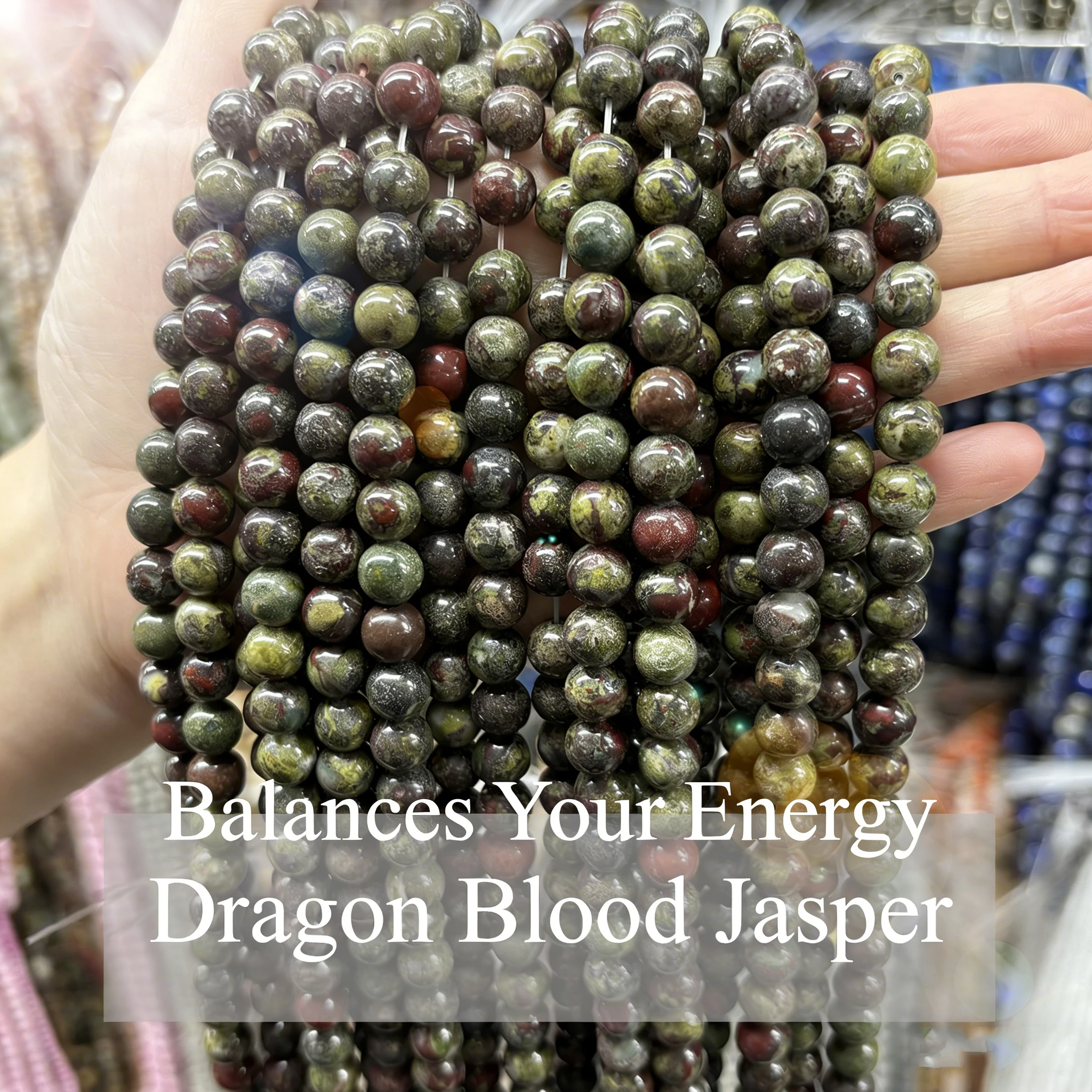 Natural Dragon Blood Jasper Be - Jewelry Making Gemstones recension och pris