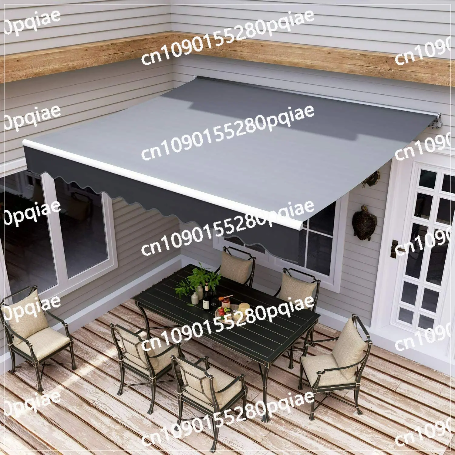 Newest Manual Awning Canopy Outdoor Patio Garden Sun Shade Retractable Multi Color Adjust Shelter 3x2.5M/2x2.5M