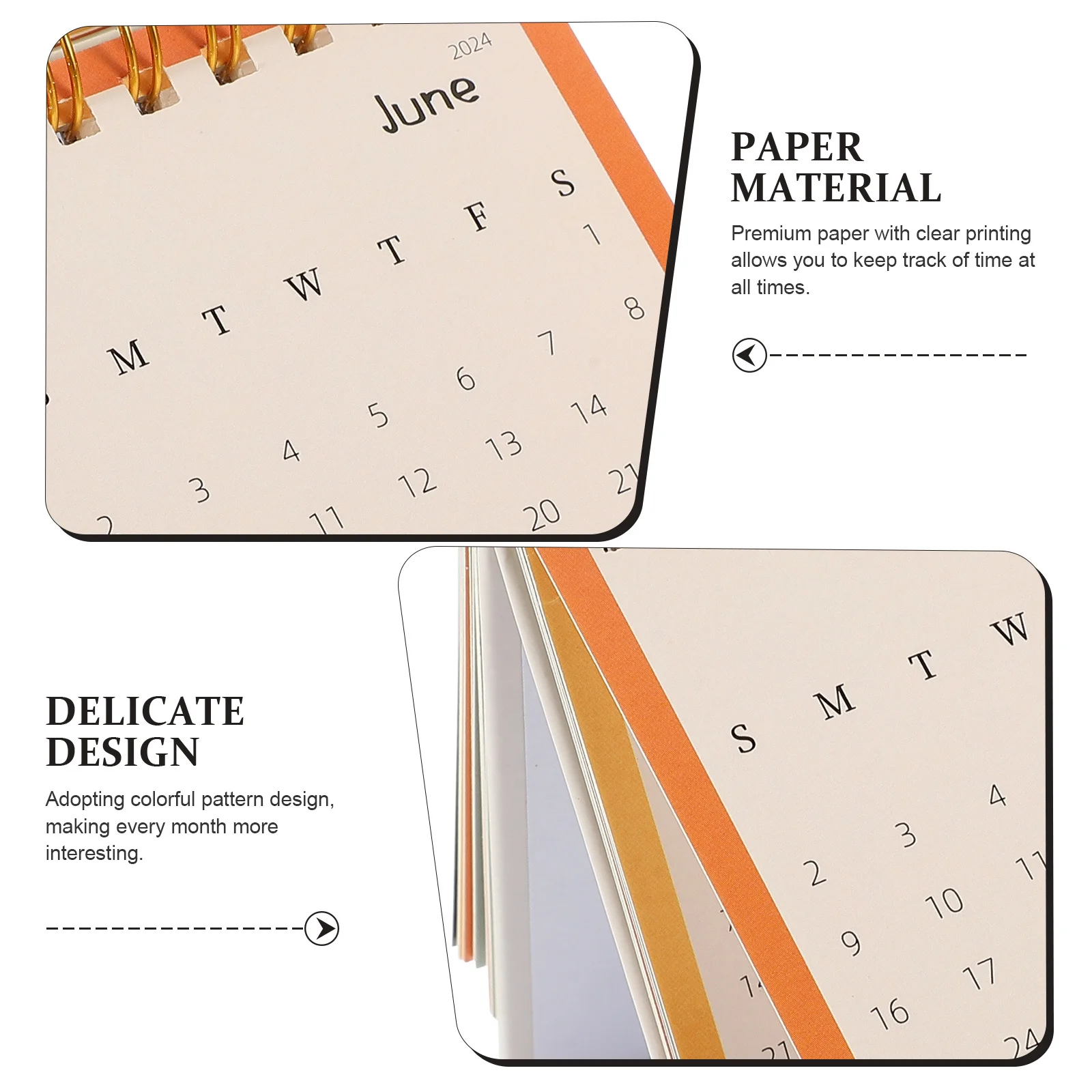

Full Year Calendar for Desk Small Desktop Thick Paper Calendars Home Chic Design Decor