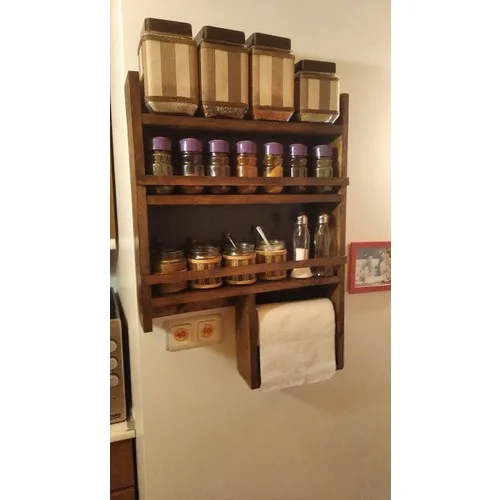 Holz Küche Rack Spice Havluluklu