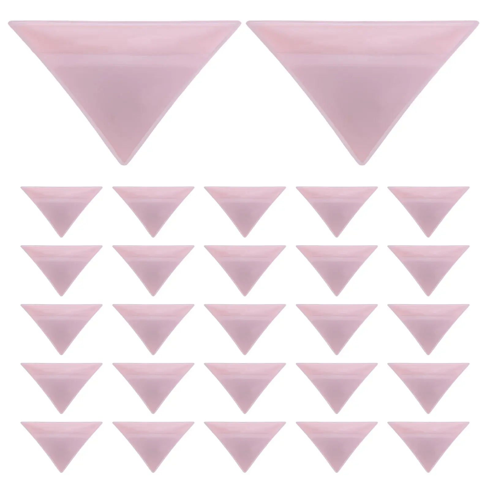30Pcs Plastic Triangle Sorting Tray Stackable Organizer Bead Jewelry Making Rhinestone Beads Accessories