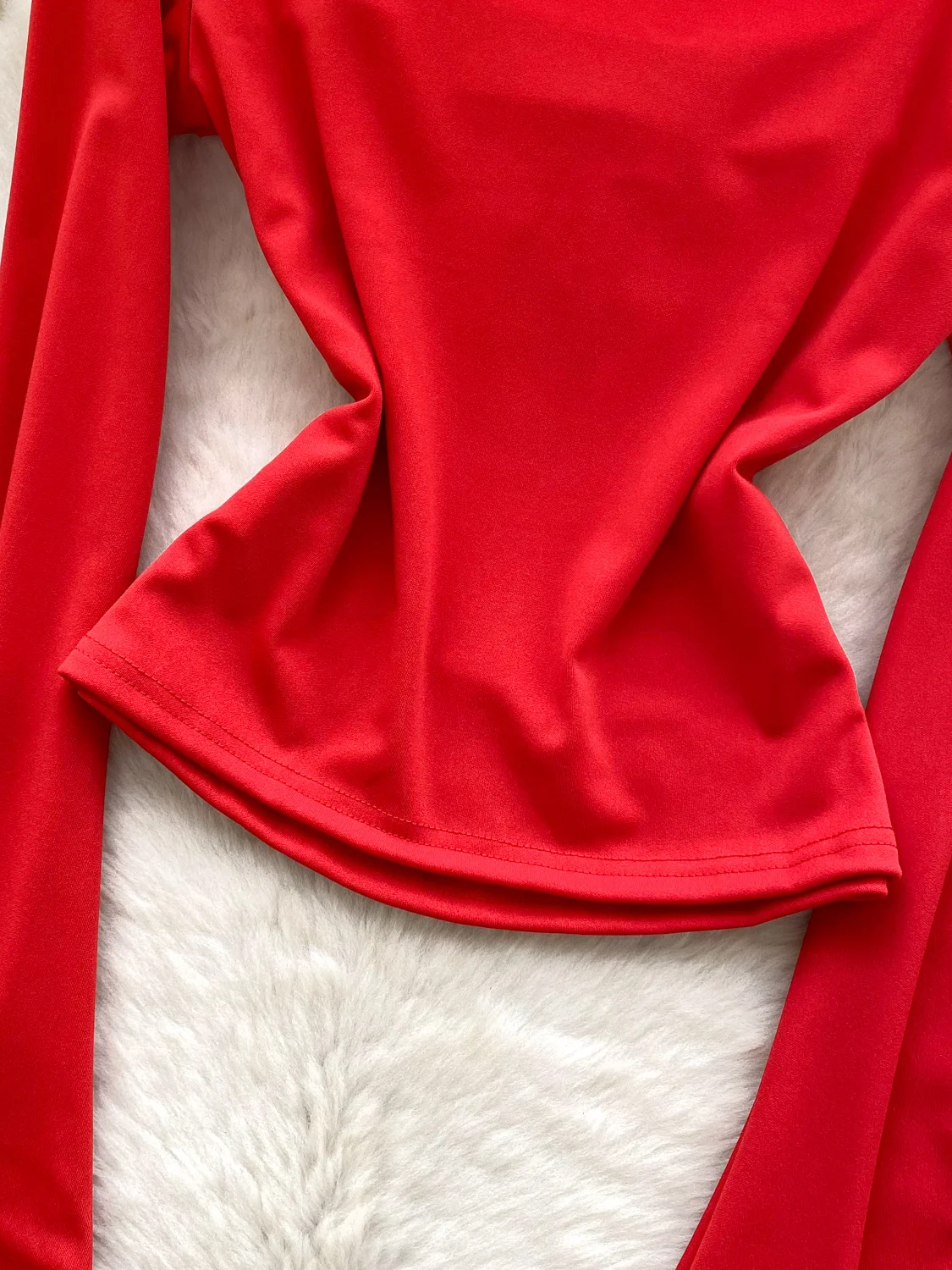 المرأة Y2k 2000s تي شيرت أحمر خمر Harajuku الجمالية Gyaru ساحة طوق تي شيرت كم طويل كبير الحجم تي شيرت الملابس 2025