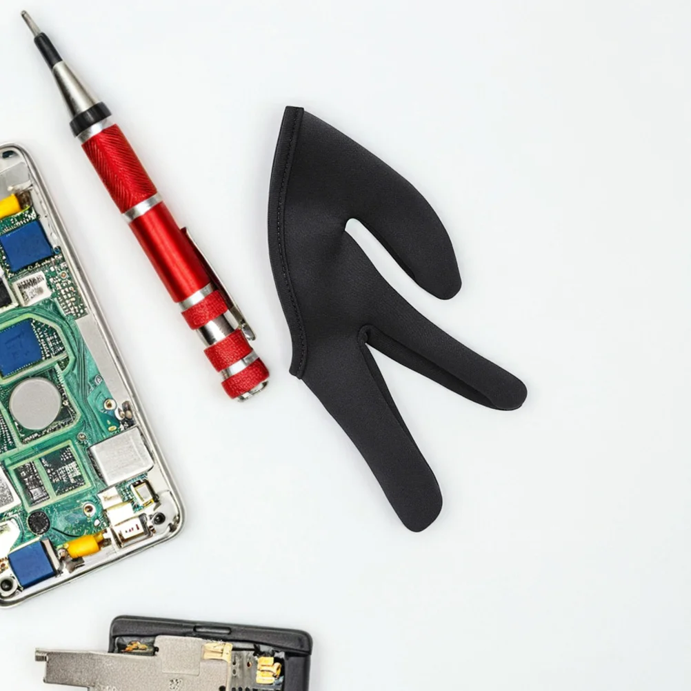 2 قطعة مقاومة للحرارة ثلاثة أصابع قفازات تصفيف الشعر الشباك عصا مستقيم حماية الحرارة قفازات الحرارية لصالون المنزل