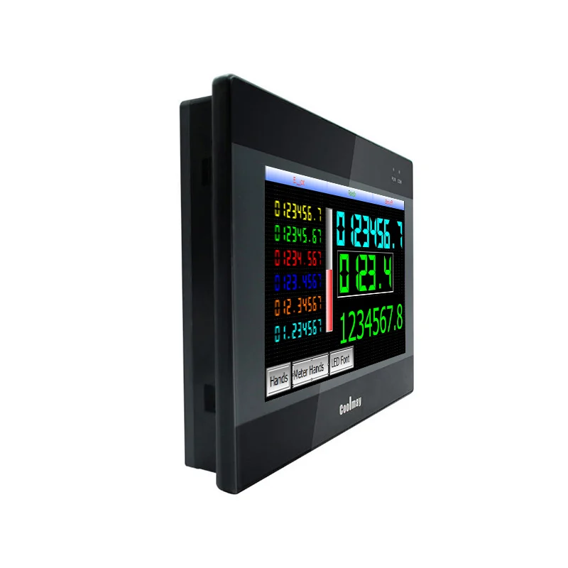 Coolmay 7 بوصة HMI/PLC الكل في واحد rs232 rs485 DC24V وحدة تحكم أتمتة إخراج الترانزستور QM3G-70FH-24MT