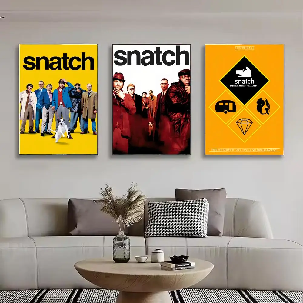 Snatch Poster Classic Painting Calligraphy Stylish Canvas Poster Wall Art for Bedroom Living Room Study Home Decor Gift