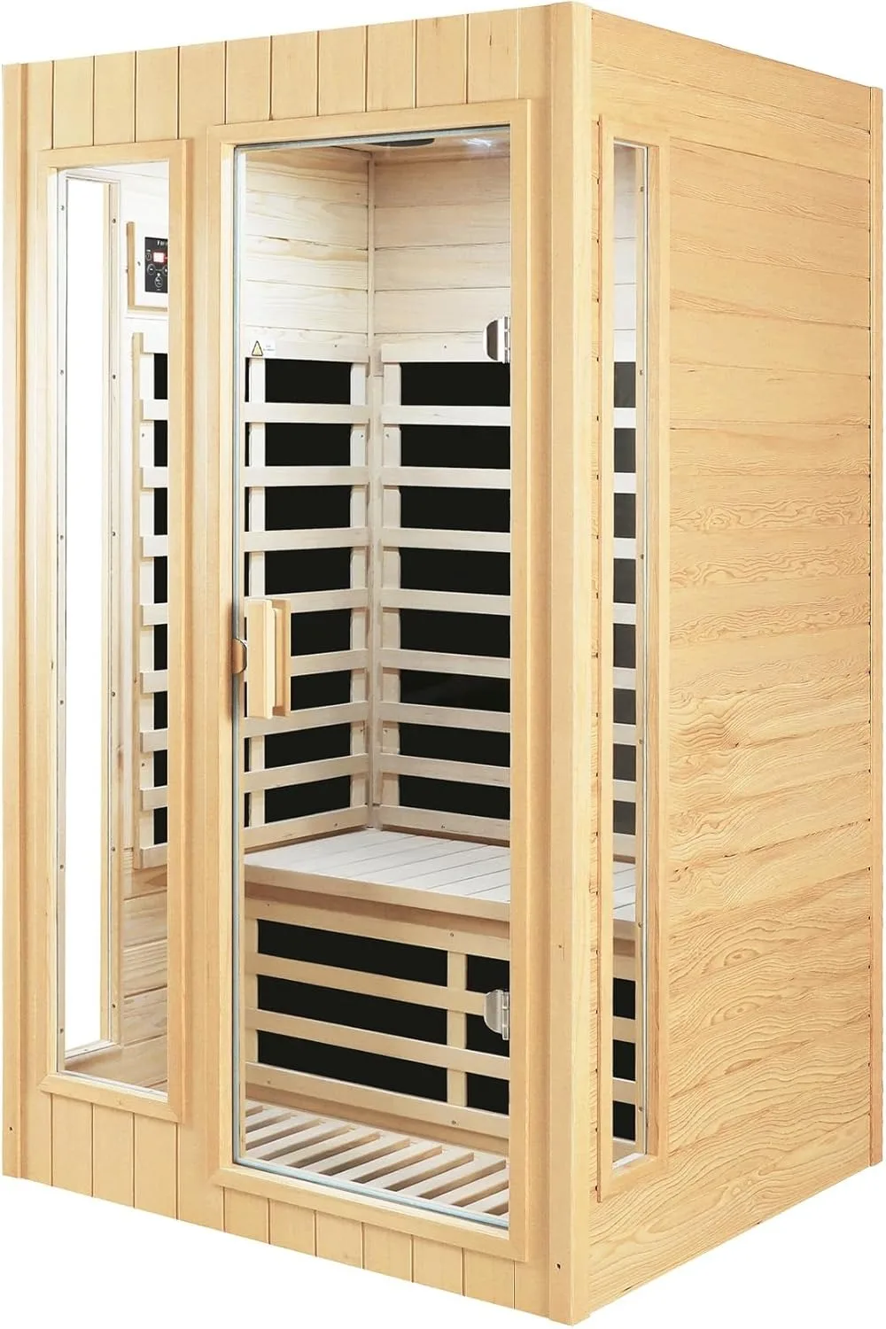 2 Person Sauna, Low EMF Far Infrared Sauna, 1500W Hemlock Wood Sauna Indoor Sauna Infrared Sauna for Home with Bluetooth