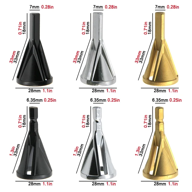 New Type External Chamfering Tool Angle Lap Trimming Debur Triangle/Hexagonal Handle Scraper Household Electric Drill Accessory