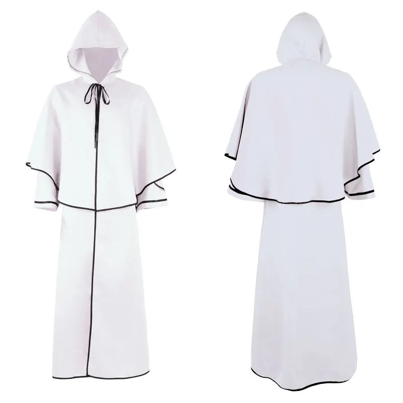 S-4XL Halloween Carnival Medieval 5 Color Hooded Cloak Retro Guide Robe Wizardry Death Cloak Cosplay