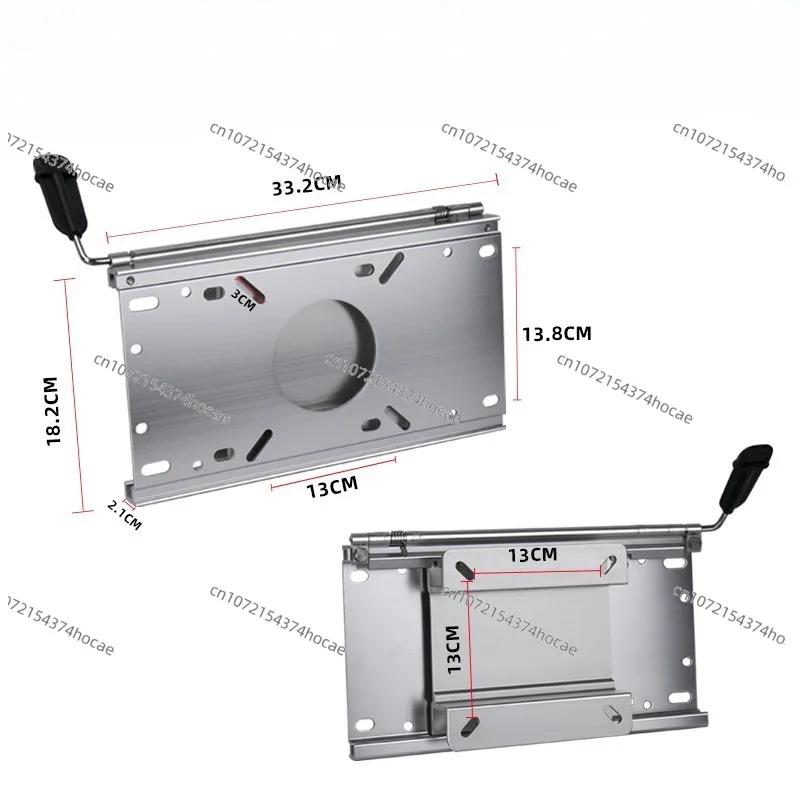 Marine seat base slide rail, aluminum alloy front and rear movement, seat base