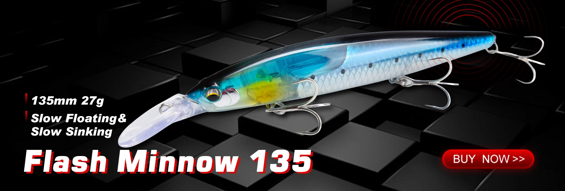 D1 Minnow Fishing Groundbait Wobblers 110mm 16g für Barsch und Hecht, langsam schwimmende Jerkbaits mit großer Lippe, für weite Würfe, Angelzubehör – Detail 2