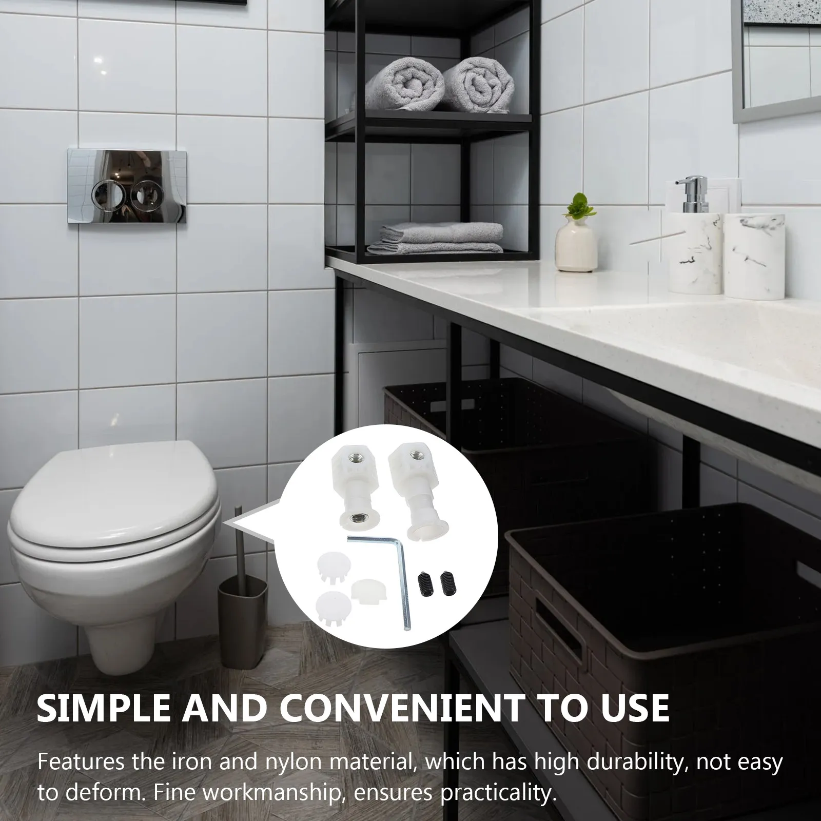 

Набор универсальных боковых креплений для унитаза: усиленные железные и нейлоновые настенные болты для сливного бачка и чаши унитаза