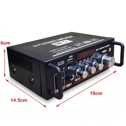 Imagen 2 del producto Amplificador Digital inalámbrico Bluetooth de alta fidelidad, 110V/220V, G20, Subwoofer HiFi, reproducción de sonido para cine en casa con Control remoto