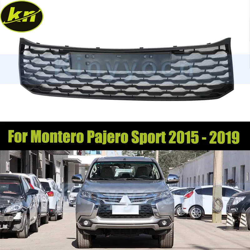 

Решетка радиатора переднего бампера автомобиля, решетка радиатора для Mitsubishi Montero Pajero Sport 2015-2019, сетчатая решетка переднего бампера автомобиля