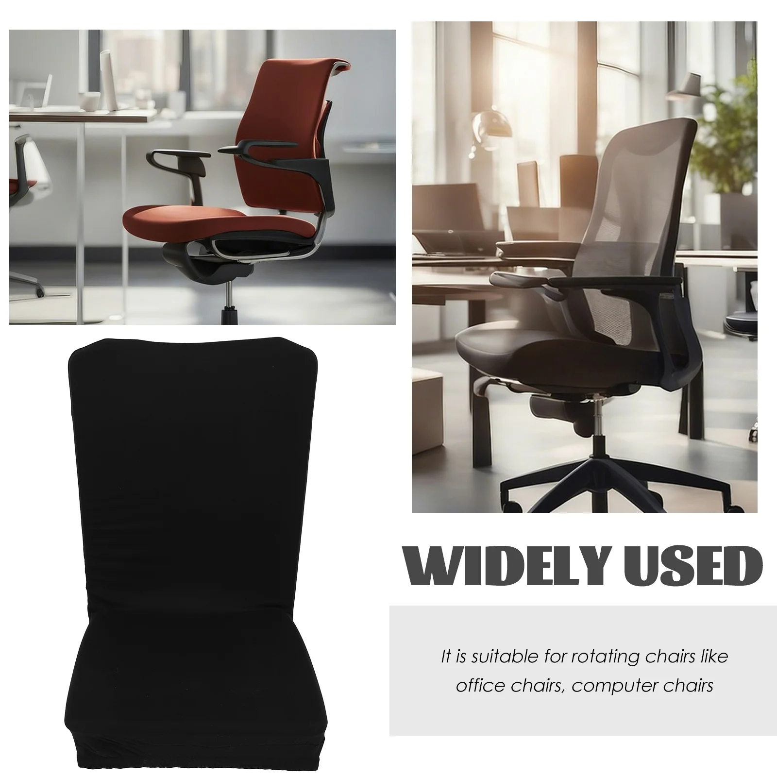 

Office Chair Cover Elastic Fabric Desk Chairs Stretchable Reactive Dyeing Fade Resistant Easy Clean Machine Wash Sofa Protector