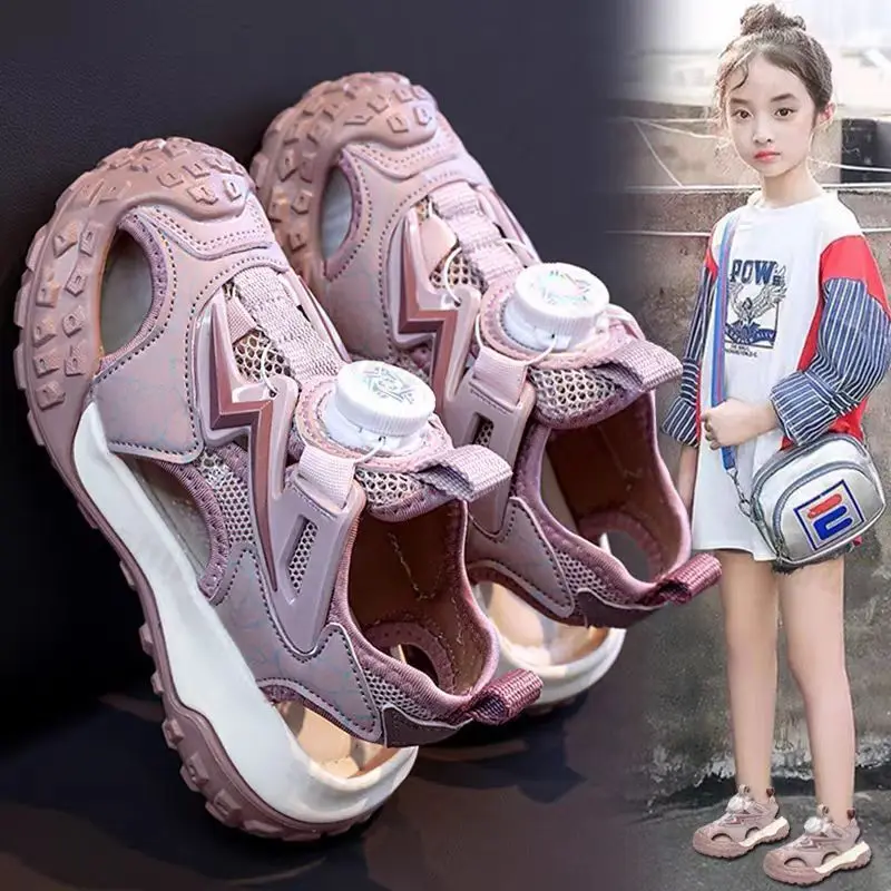 

Summer Kids Sandals Breathable Shoes for Children Non-slip Wear-resistant Outdoor Sports Sandals Boys Girls Casual Beach Shoes