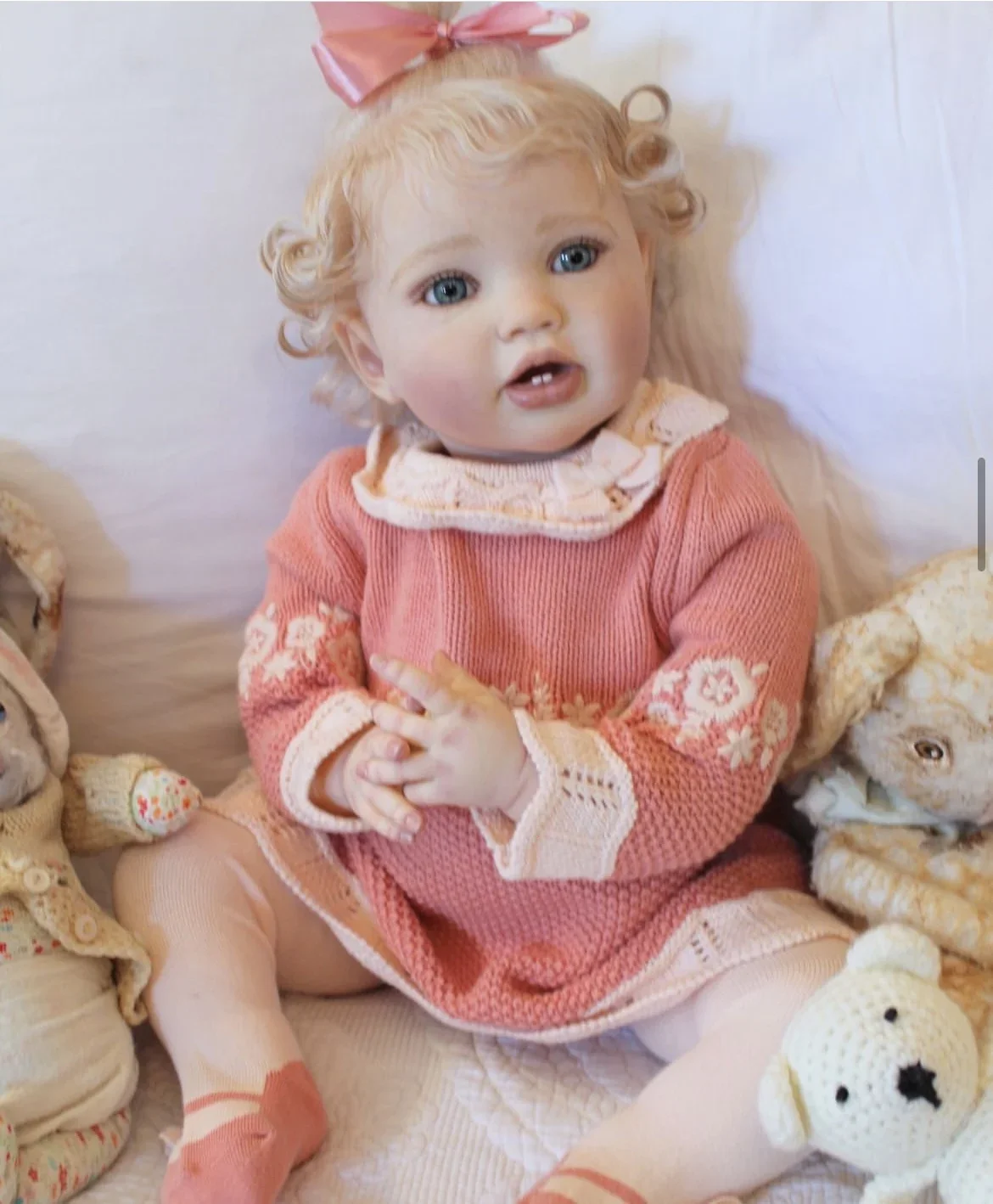 Custom Made 24inch Reborn Baby Doll Lottie With Hand-Rooted Hair DIY Part  Finished Doll Christmas Gift