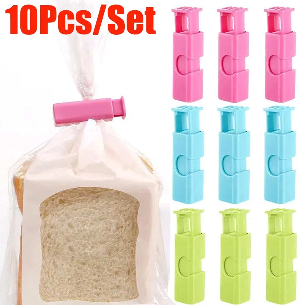 10/1Pcs Sealing Bag Clips Portable Kitchen Food Snack Storage Plastic Sealer Clamp Clips Reusable Kitchen Storage Organizer Clip