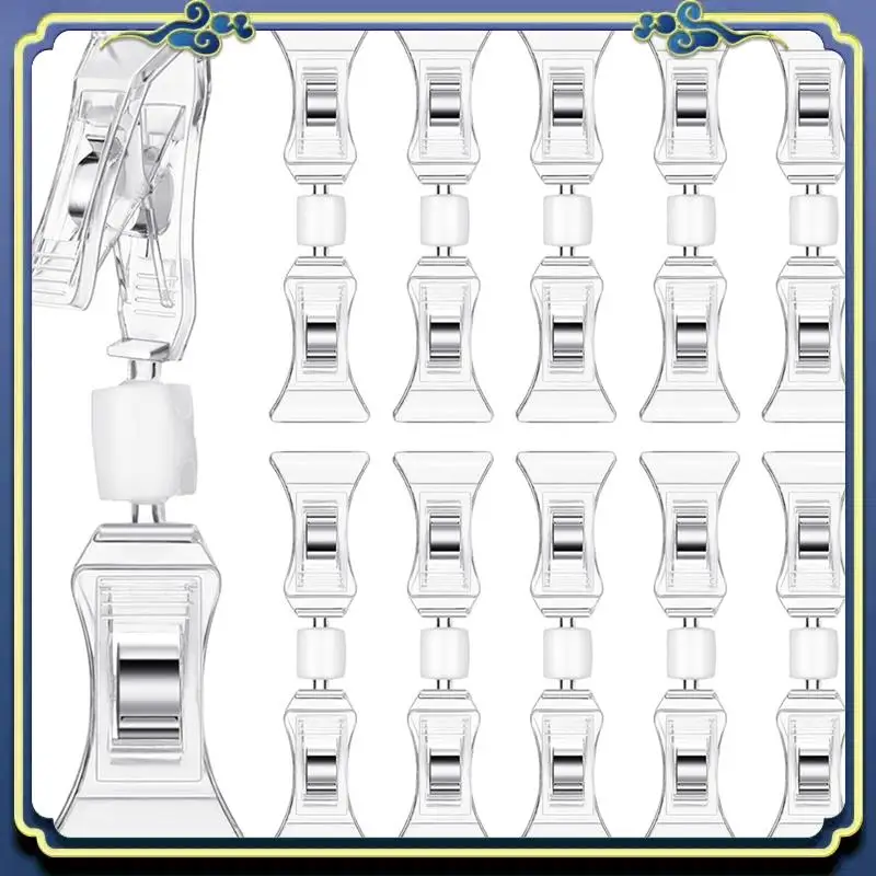 Portable 50 Pcs Double Sided Sign Clips Sign Display Mini Clip On Sign Holder Plastic Tag Clip