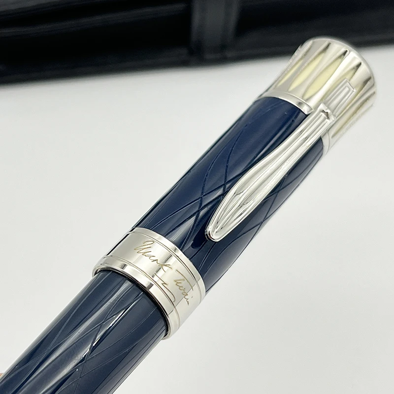 Lanlan Luxury Great Writer Edition Mark Twain MB Rollerball Ballpoint Pen Black Blue Wine Red Ice Crack With Serial Number