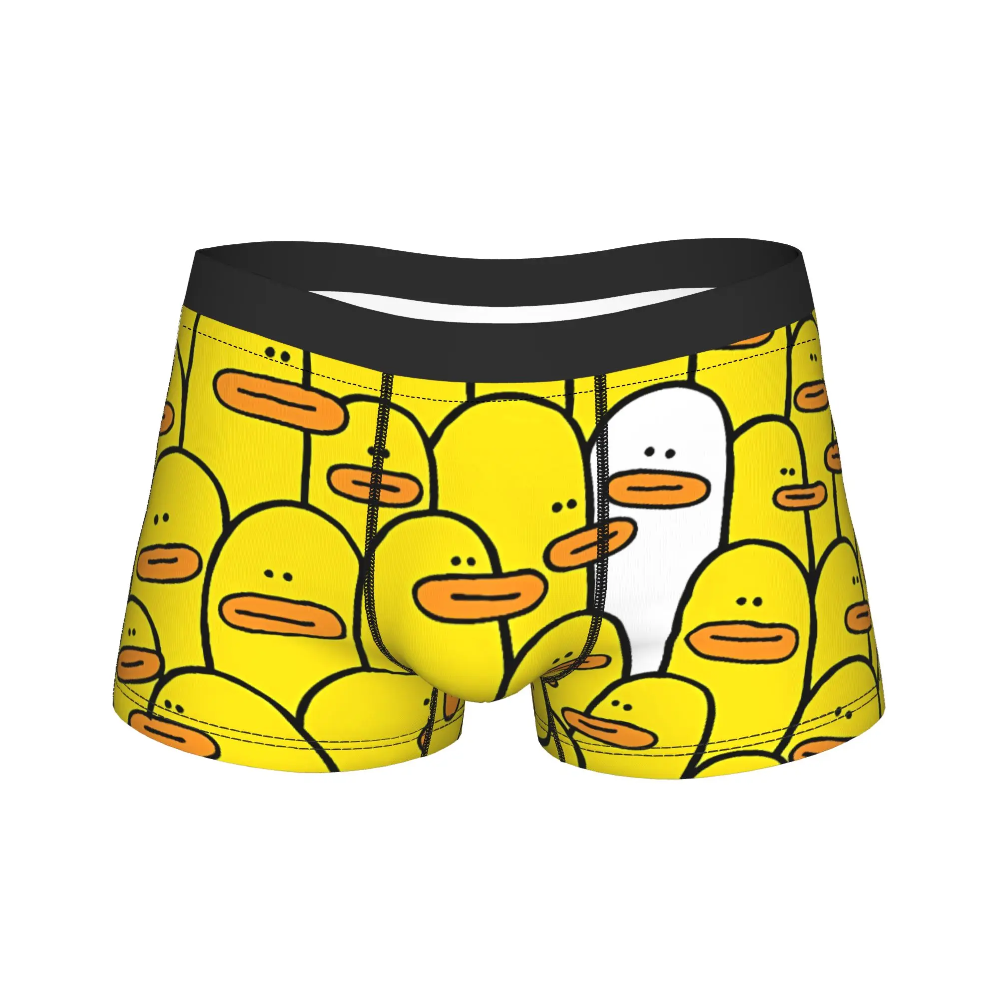 

Yellow Duck Underwear Pattern Boxer Shorts Hot Sale Men Panties Funny Boxer Brief Birthday Gift