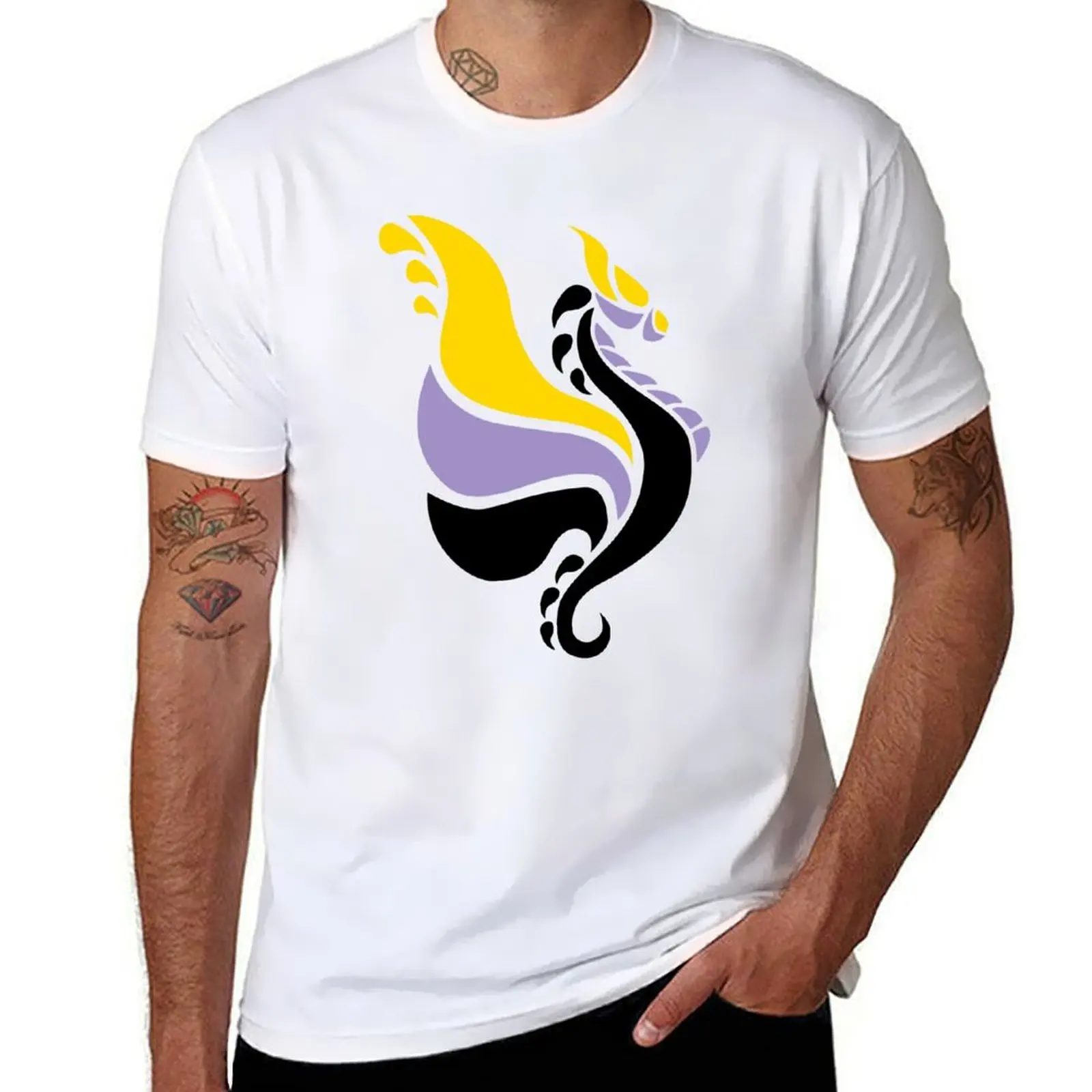 

Sea Dragon - Enby T-Shirt man t shirt cotton high quality man t shirts for men T-Shirt