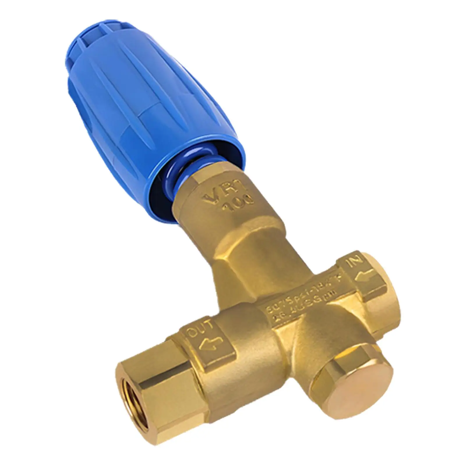 Vrt100-330 Entladerventil, 26 GPM, Messingbefestigung, 1/2 Zoll FPT, 4800 PSI, direkter Ersatz für Hochdruckreinigerpumpe, einfache Installation